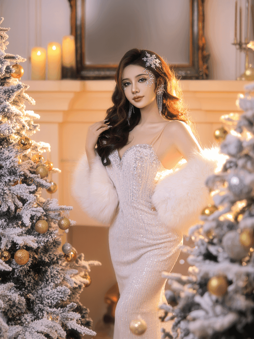 Christmas_White_Golden _woman_04